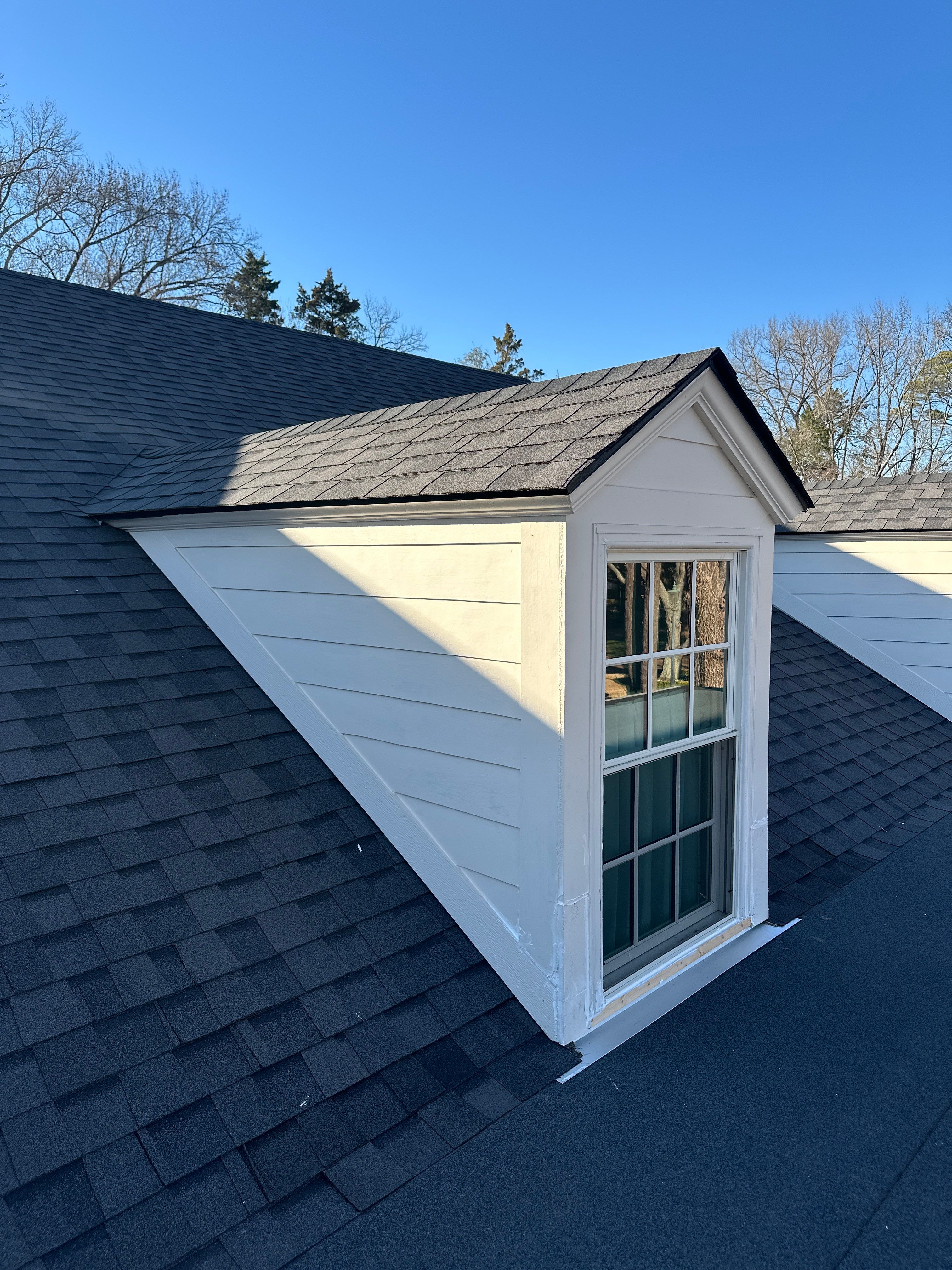 Dormer hail damage roof repair