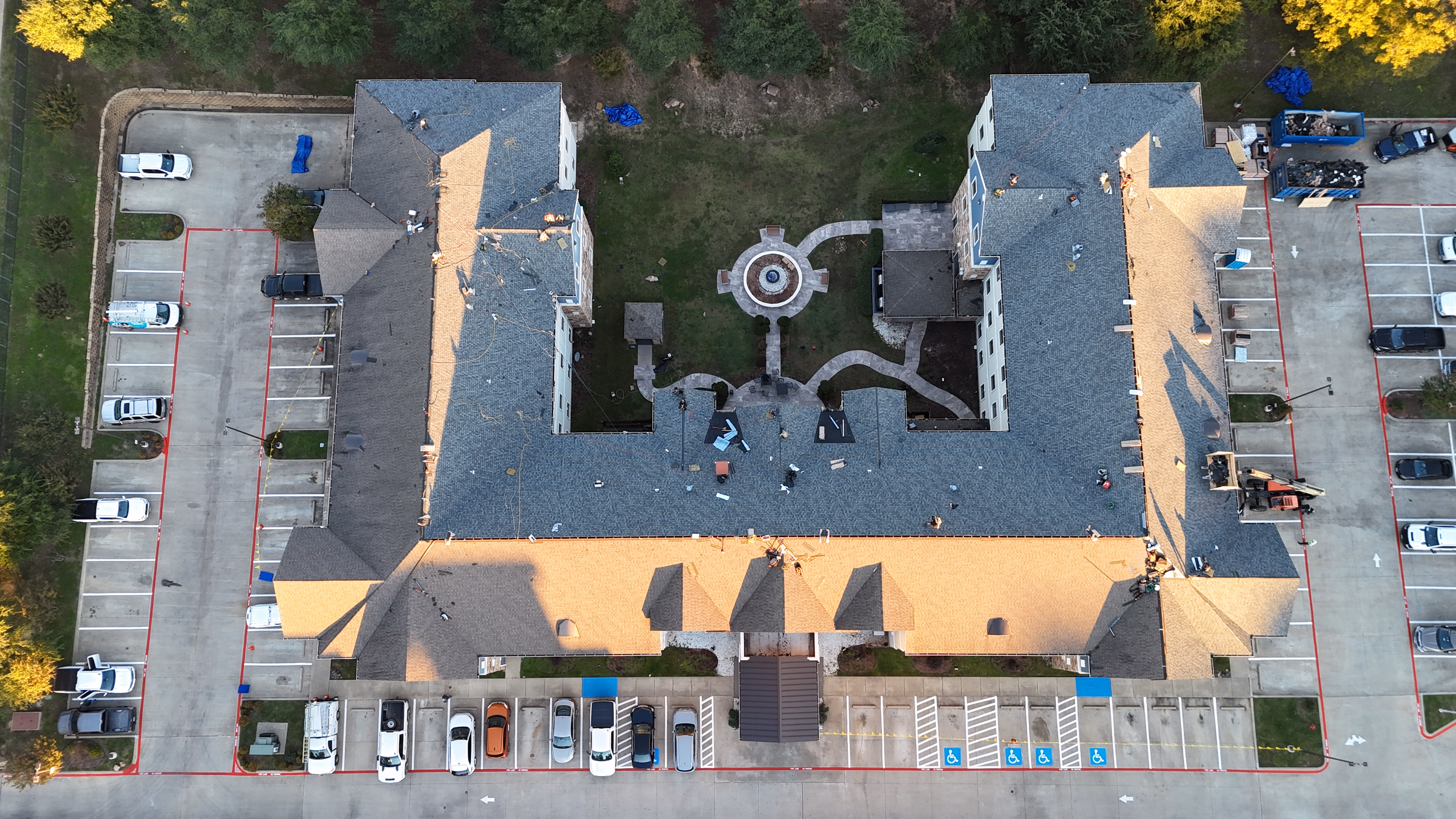 Architectural shingle commercial roof installation in Tyler